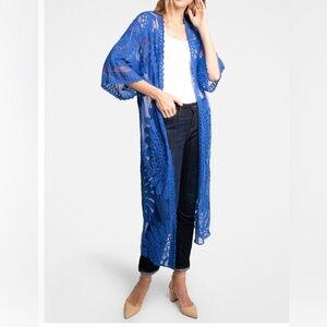 Teal Lace Women's Kimono Duster/Cardigan/Coverup